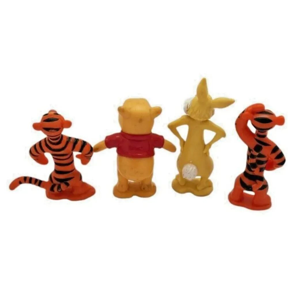 Disney Winnie the Pooh Rabbit Tigger PVC Toy Figures‎ Vintage Lot of 4